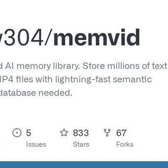 Vector数据库退位,AI记忆Memvid登场!