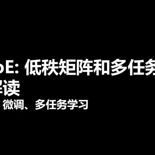 LoRA+MoE: 低秩矩阵和多任务学习结合的历史工作解读