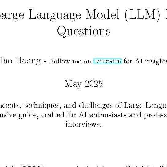 大语言模型(LLM)面试前50常见问题.pdf