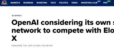 OpenAI将进军社交网络平台，抢马斯克、扎克伯格饭碗
